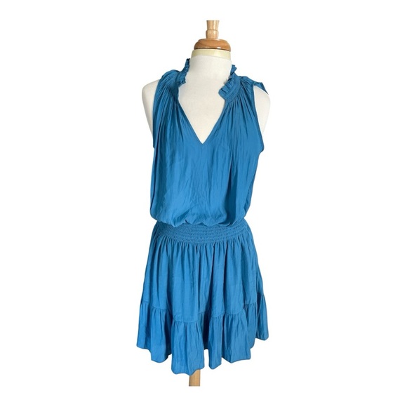 NWT Evereve Maia Mini Dress in Pacific Blue - Picture 3 of 6